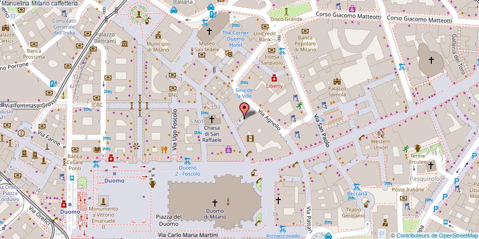 Mappa Manuelina caffetteria Milano