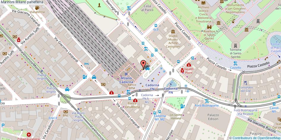 Mappa Marinoni panetteria Milano