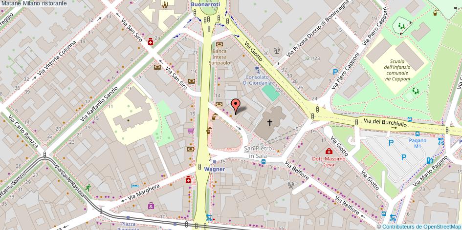 Mappa Matanè ristorante Milano