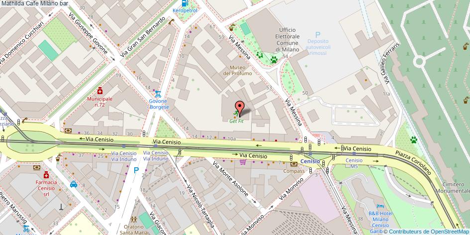 Mappa Mathilda Cafe bar Milano
