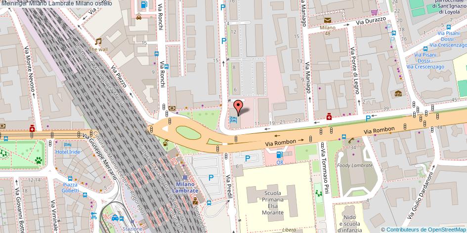 Mappa Meininger Milano Lambrate ostello Milano