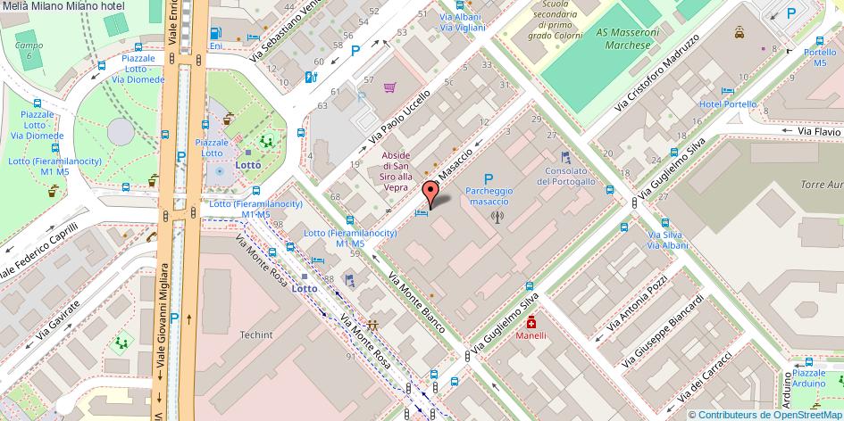 Mappa Melià Milano hotel Milano