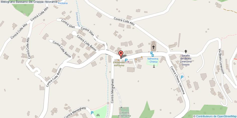 Mappa Melograno ristorante Bassano del Grappa