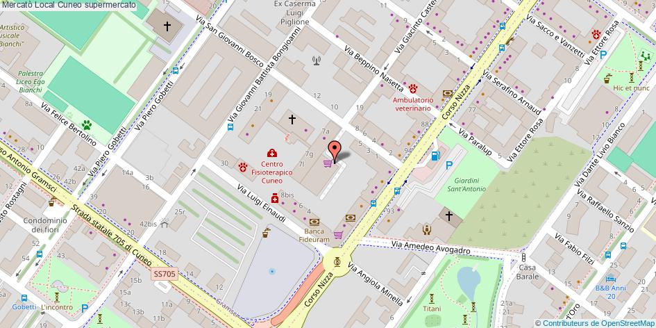 Mappa Mercatò Local supermercato Cuneo