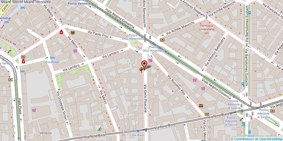Mappa Milano Bistrot ristorante Milano
