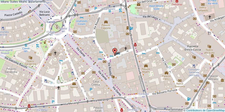 Mappa Milano Suites appartamento Milano