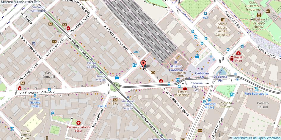 Mappa Miscusi ristorante Milano