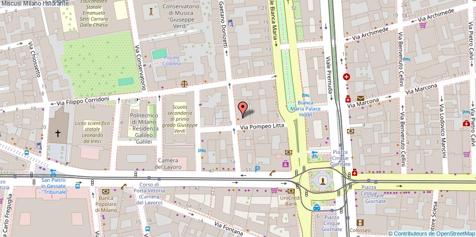 Mappa Miscusi ristorante Milano