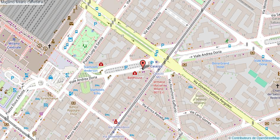 Mappa Mogamo caffetteria Milano