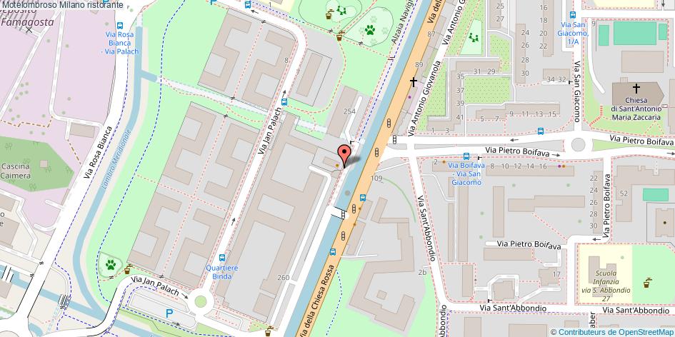 Mappa Motelombroso ristorante Milano