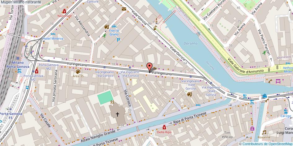 Mappa Mugen ristorante Milano