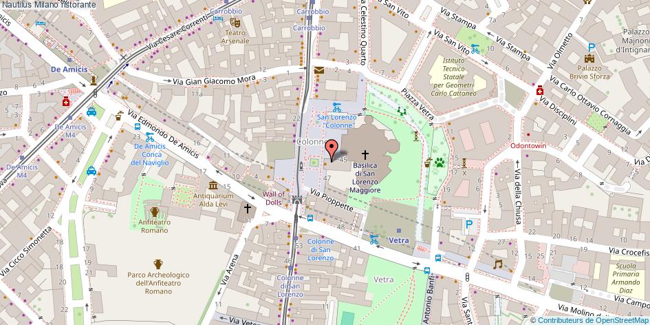 Mappa Nautilus ristorante Milano