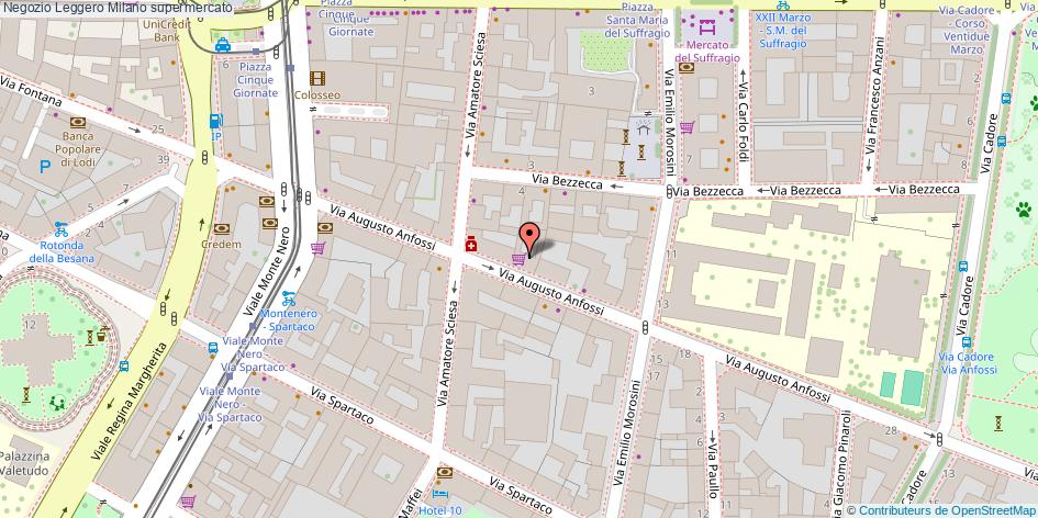 Mappa Negozio Leggero supermercato Milano