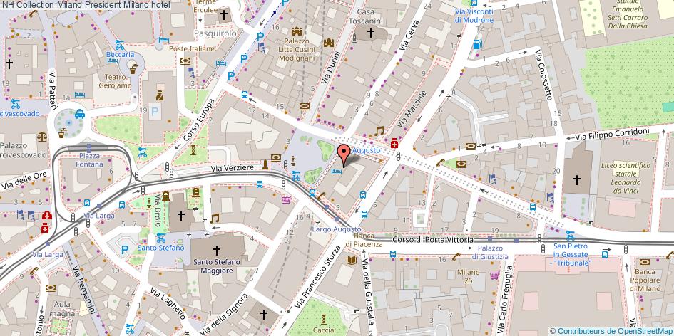 Mappa NH Collection Milano President hotel Milano
