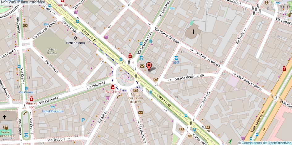 Mappa Nori Way ristorante Milano
