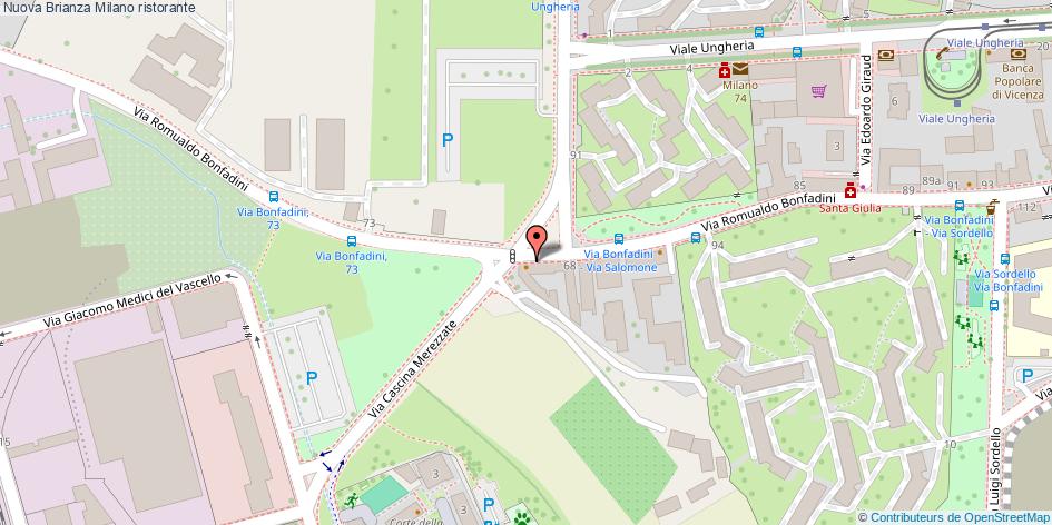 Mappa Nuova Brianza ristorante Milano