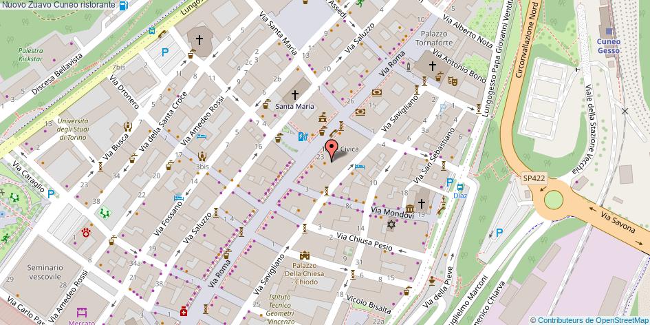 Mappa Nuovo Zuavo ristorante Cuneo