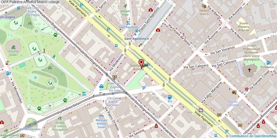 Mappa Od'A Palestra Artistica college Milano