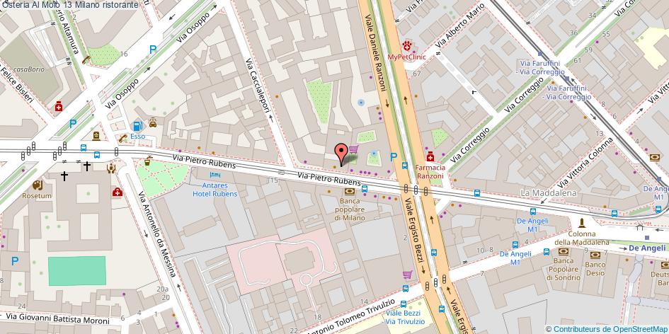 Mappa Osteria Al Molo 13 ristorante Milano