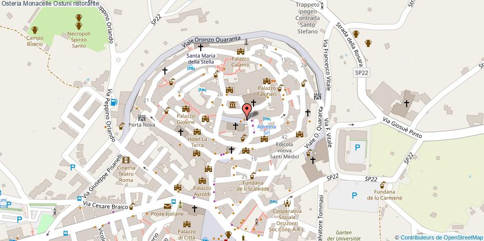Mappa Osteria Monacelle ristorante Ostuni