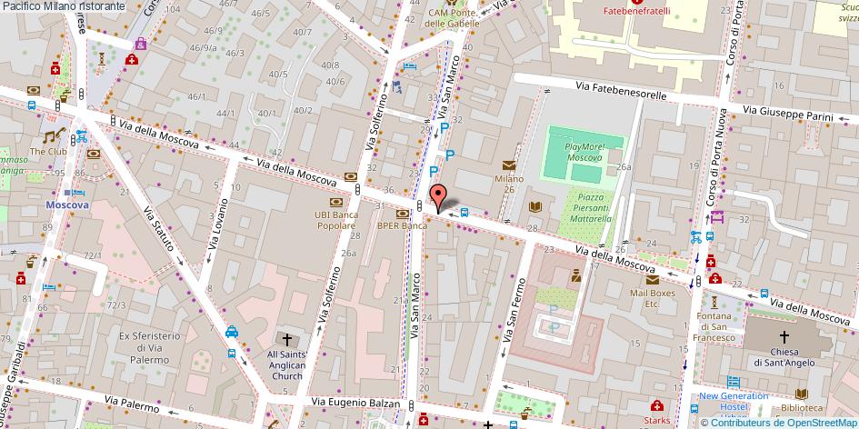 Mappa Pacifico ristorante Milano