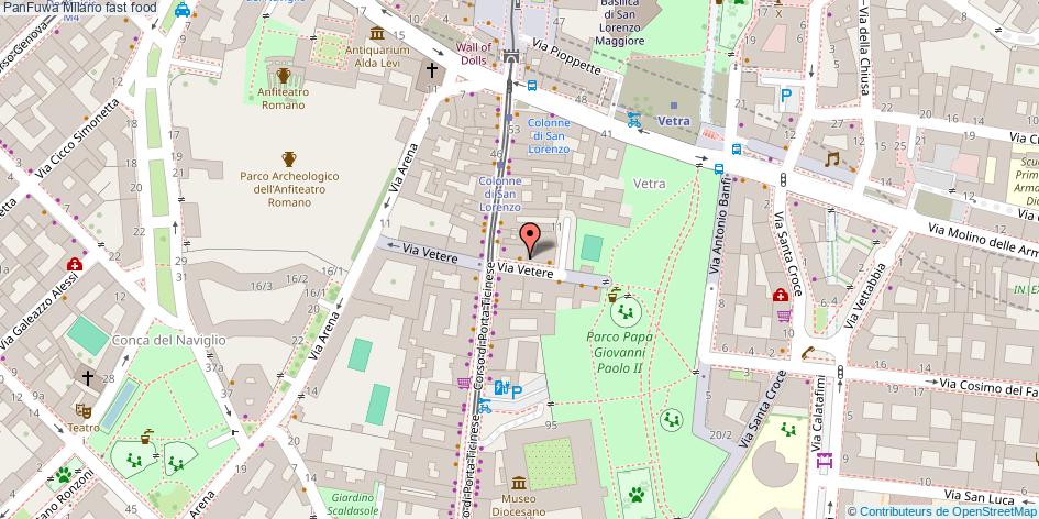 Mappa PanFuwa fast food Milano