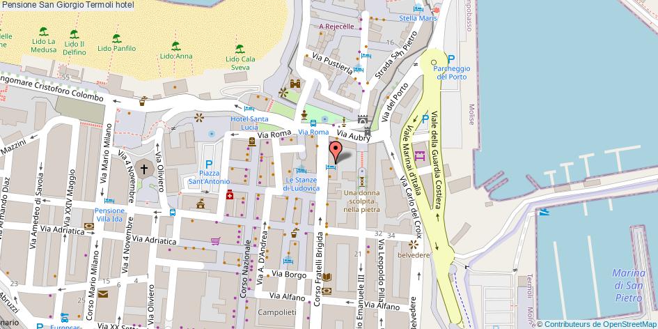 Mappa Pensione San Giorgio hotel Termoli