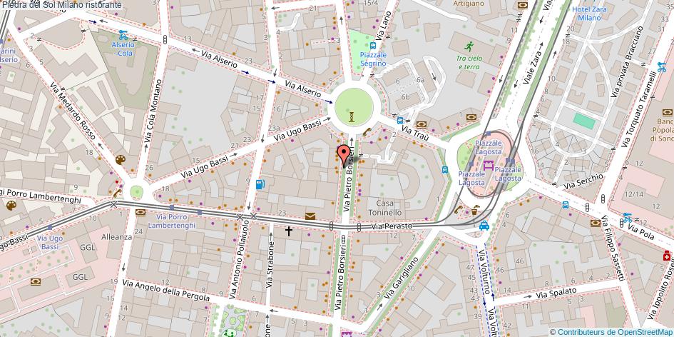 Mappa Piedra del Sol ristorante Milano