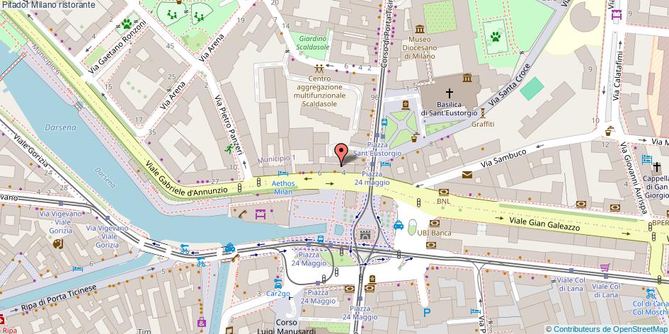 Mappa Pitador ristorante Milano