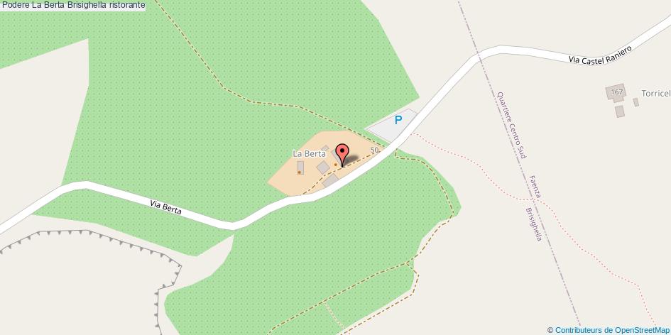 Mappa Podere La Berta ristorante Brisighella