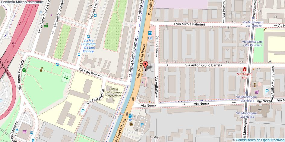 Mappa Podkova ristorante Milano