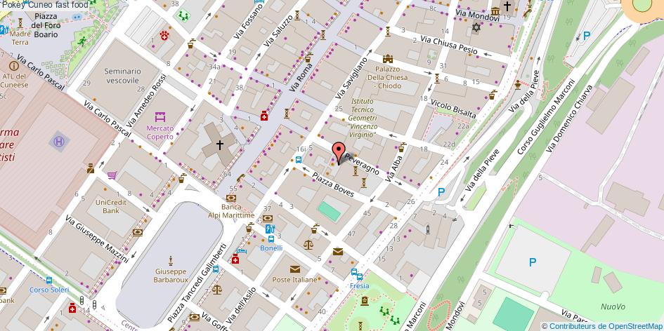 Mappa Pokèy fast food Cuneo