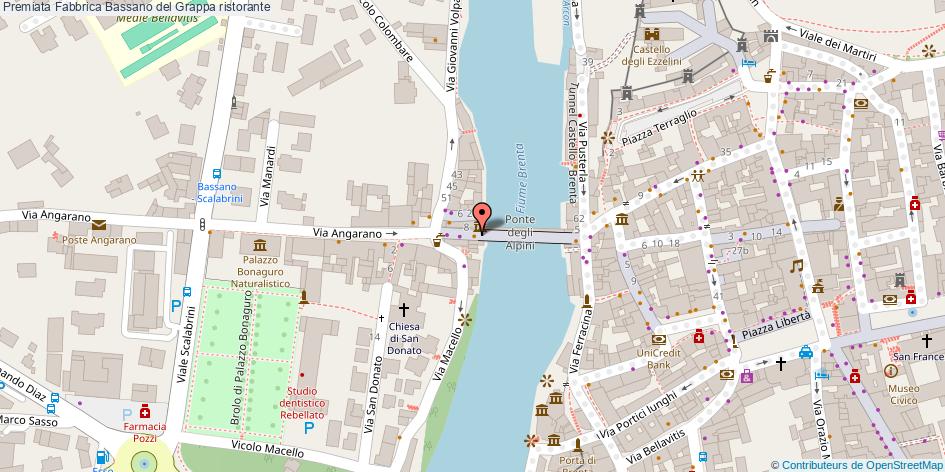 Mappa Premiata Fabbrica ristorante Bassano del Grappa