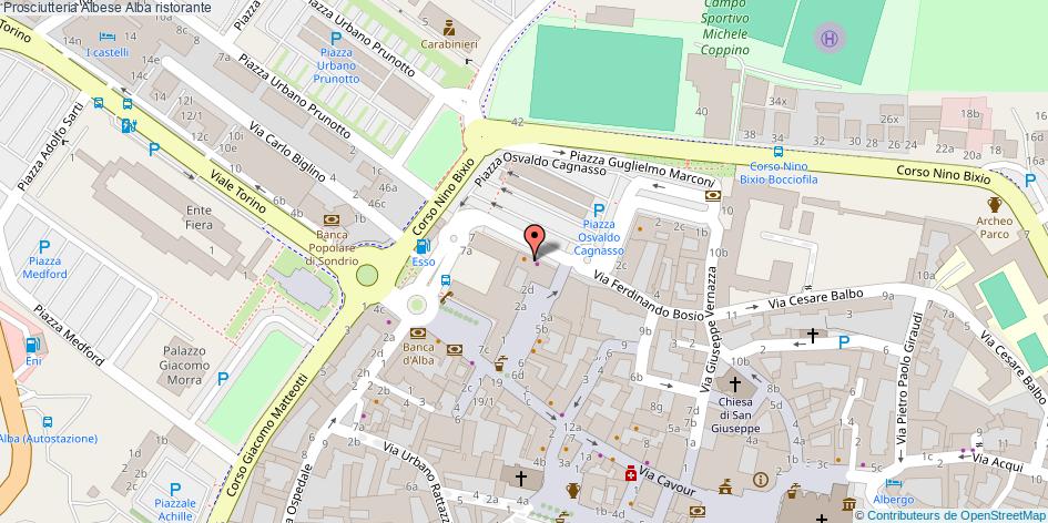 Mappa Prosciutteria Albese ristorante Alba