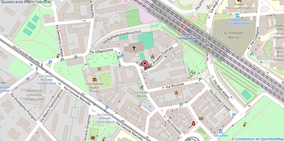 Mappa Quasilocanda ristorante Milano