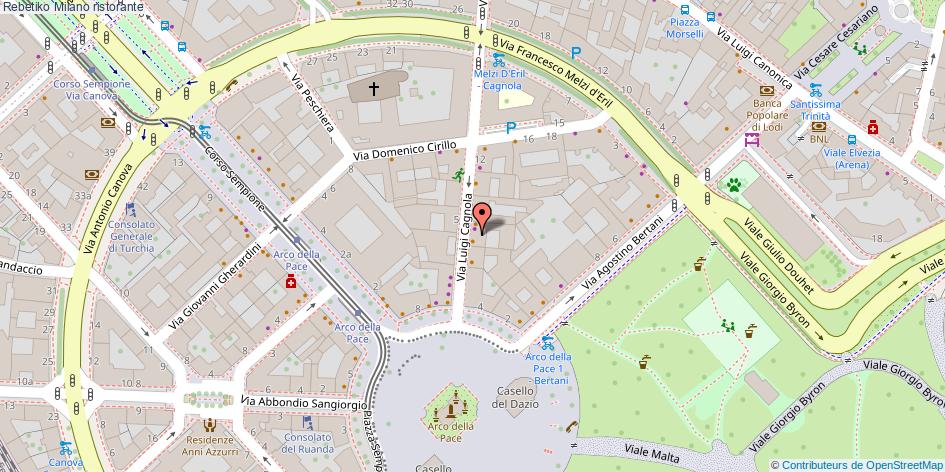 Mappa Rebetiko ristorante Milano