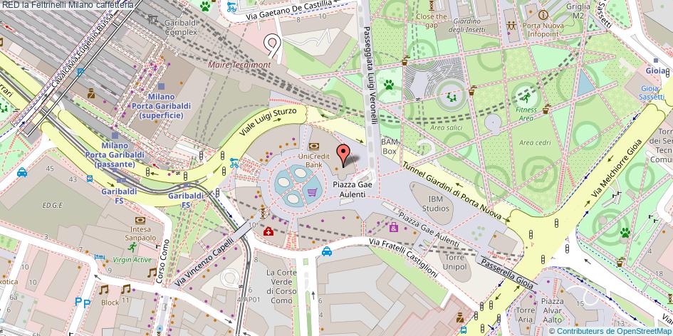 Mappa RED la Feltrinelli caffetteria Milano