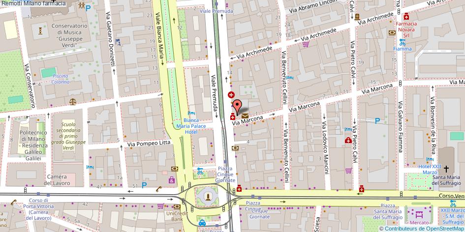 Mappa Remotti farmacia Milano