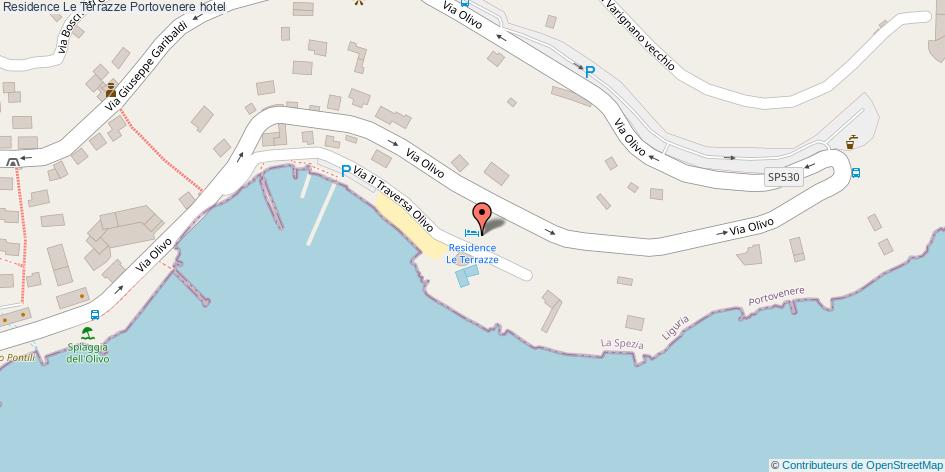 Mappa Residence Le Terrazze hotel Portovenere