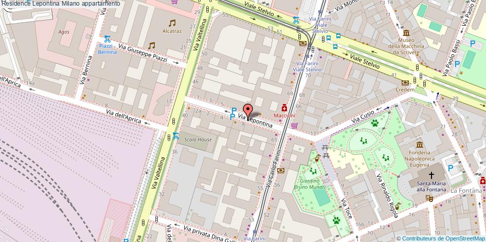 Mappa Residence Lepontina appartamento Milano