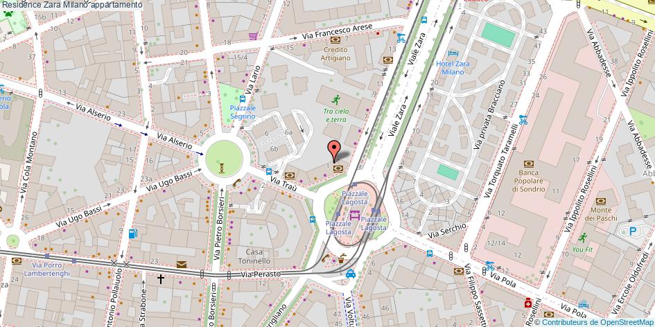 Mappa Residence Zara appartamento Milano