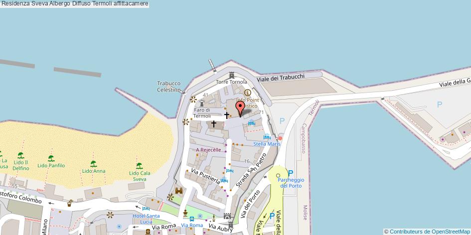 Mappa Residenza Sveva Albergo Diffuso affittacamere Termoli