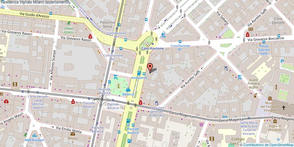 Mappa Residenza Vignale appartamento Milano