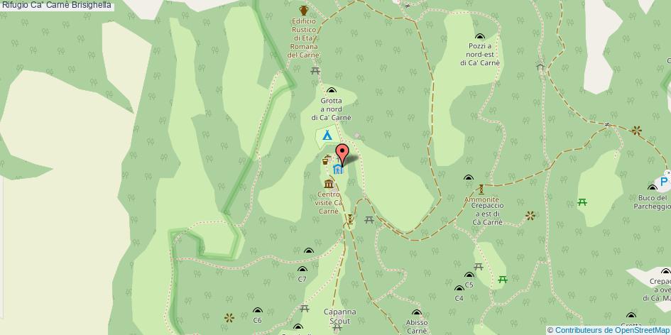 Mappa Rifugio Ca' Carnè  Brisighella