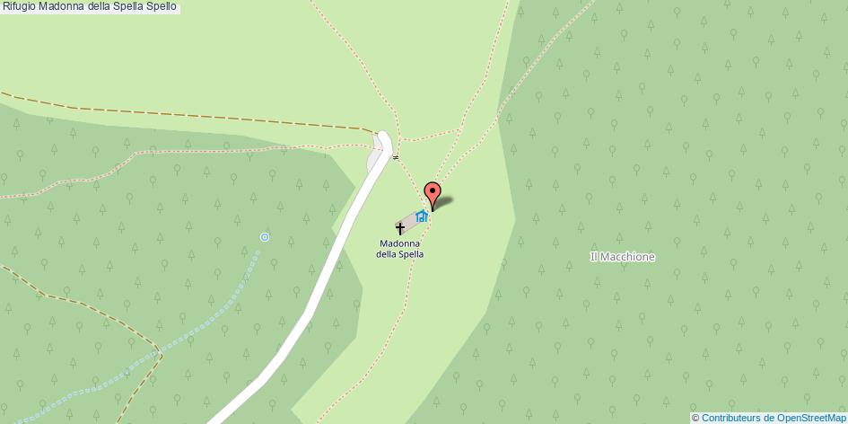Mappa Rifugio Madonna della Spella  Spello