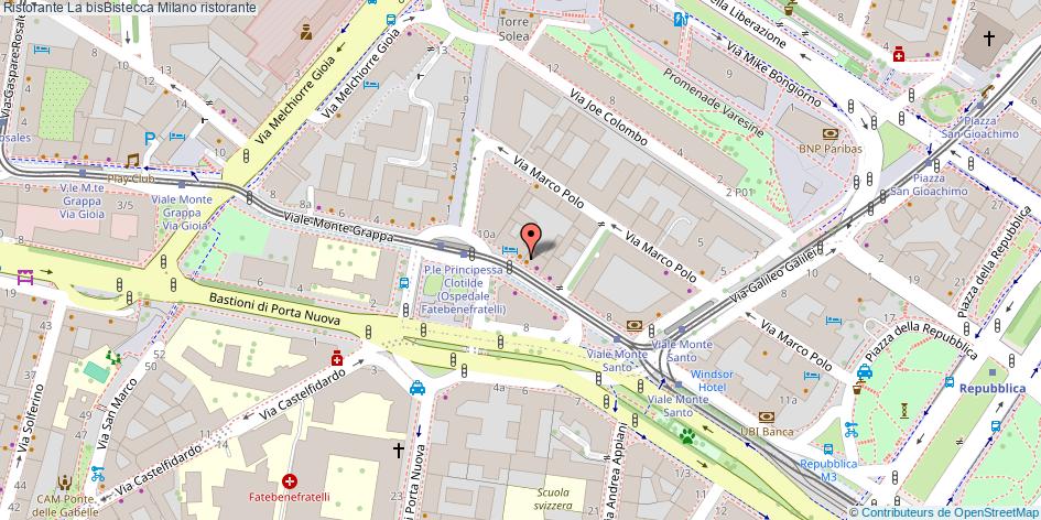 Mappa Ristorante La bisBistecca ristorante Milano