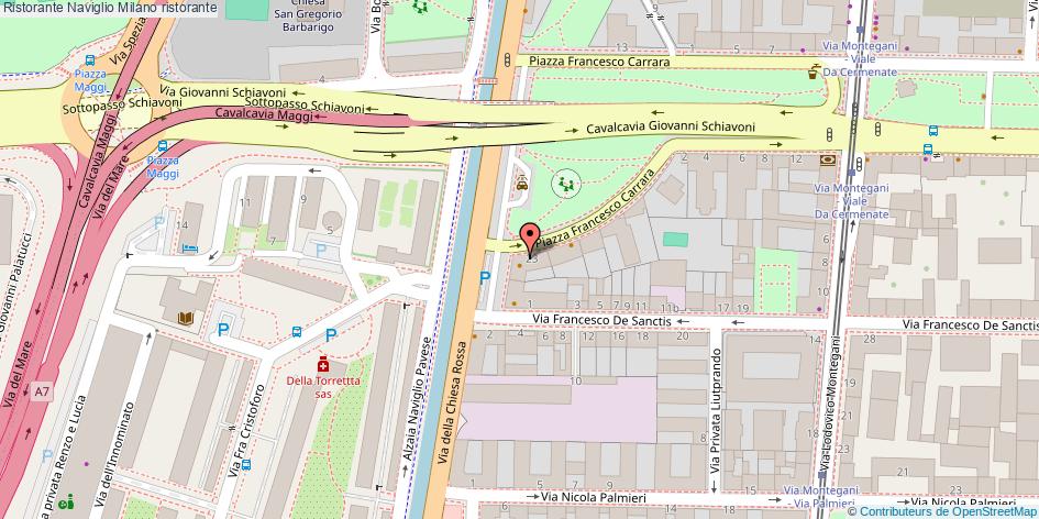 Mappa Ristorante Naviglio ristorante Milano