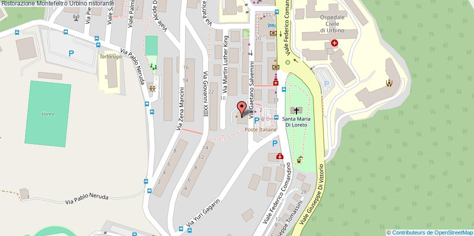 Mappa Ristorazione Montefeltro ristorante Urbino