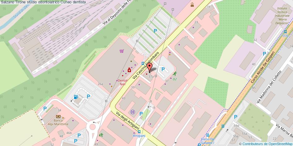 Mappa Salzano Tirone studio odontoiatrico dentista Cuneo
