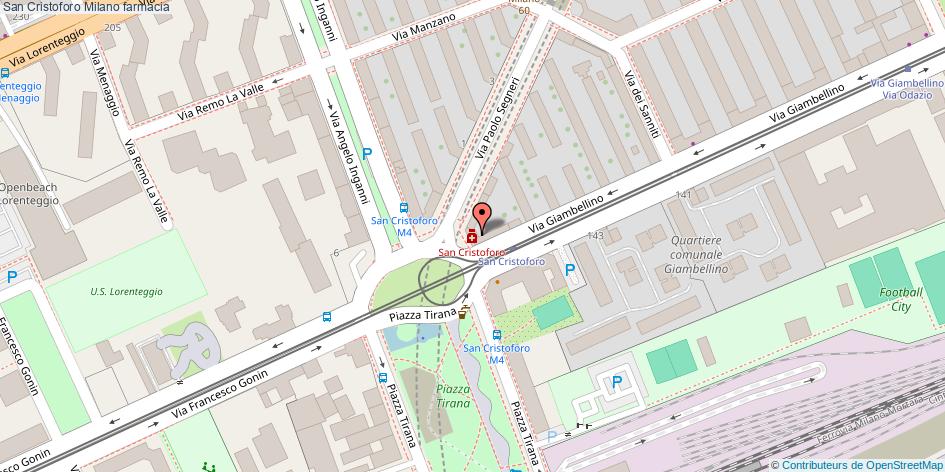 Mappa San Cristoforo farmacia Milano